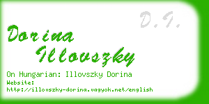 dorina illovszky business card